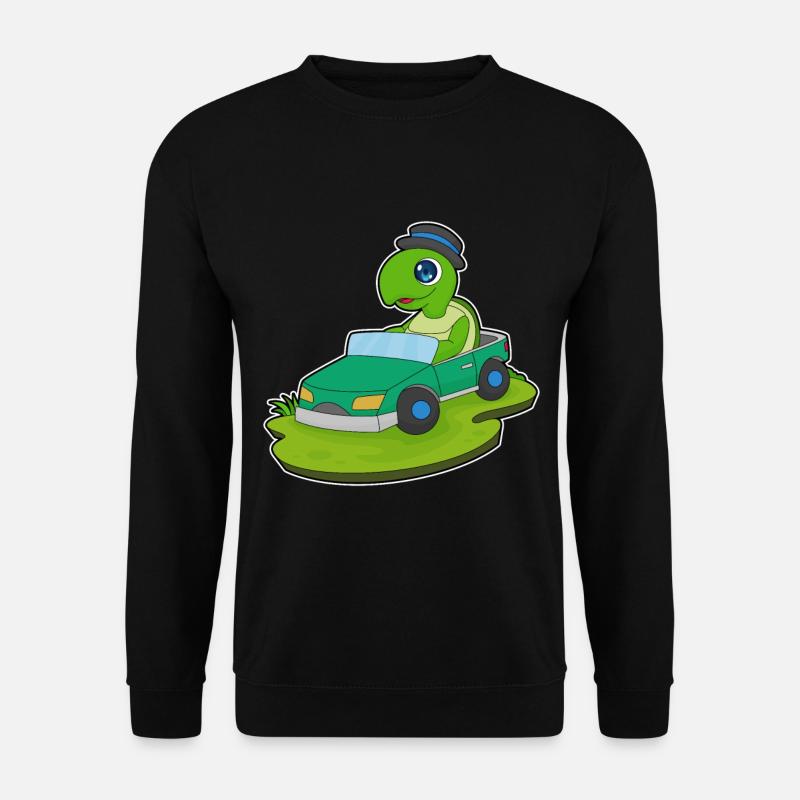 Schildkröte Auto - Unisex Pullover - Schwarz