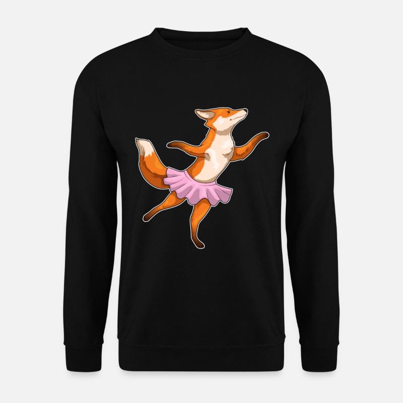 Fox Ballerina Ballet Dance - Sweat-shirt Unisexe - noir