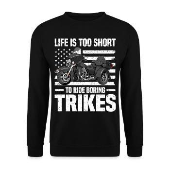 Trike - Unisex Pullover - Schwarz - Vorne - Alina (178cm) & Michal (187cm)