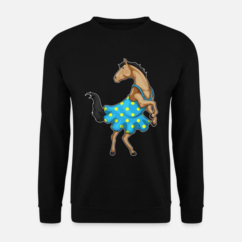 Robe cheval à pois - Sweat-shirt Unisexe - noir
