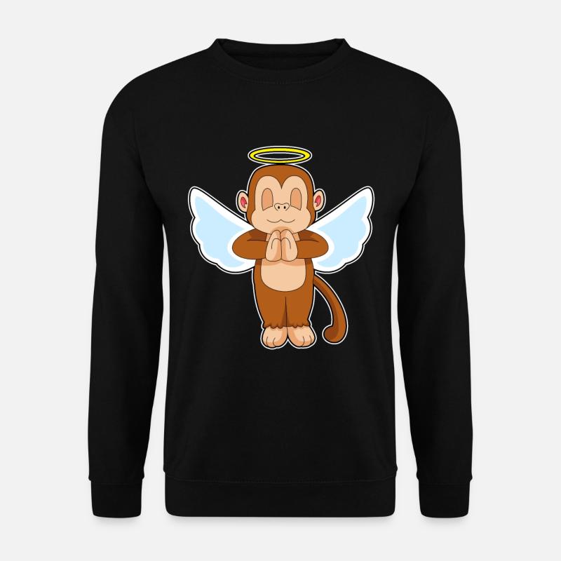 Singe Ange Ailes d’ange - Sweat-shirt Unisexe - noir