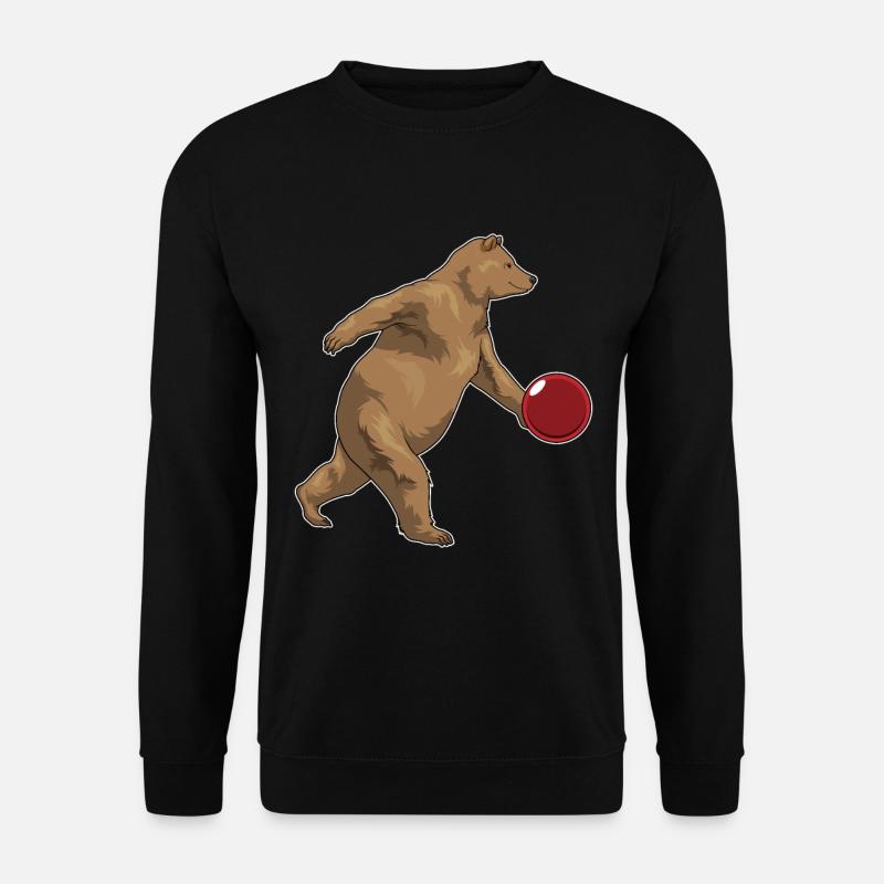 Bear Bowling Bowling Ball - Unisex Sweatshirt - black