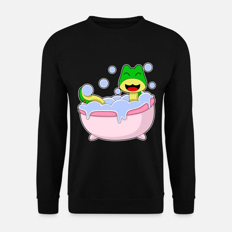 Snake Bathing Bathtub - Unisex Sweatshirt - black