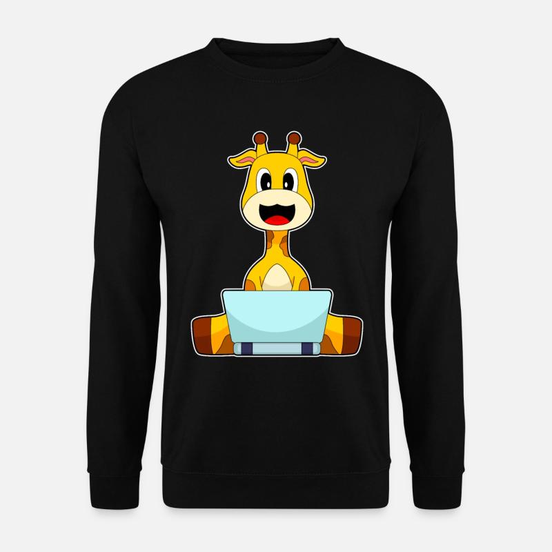 Giraffe Laptop - Unisex Sweatshirt - black