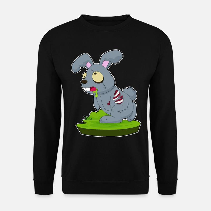 Bunny Halloween Zombie - Unisex Sweatshirt - black