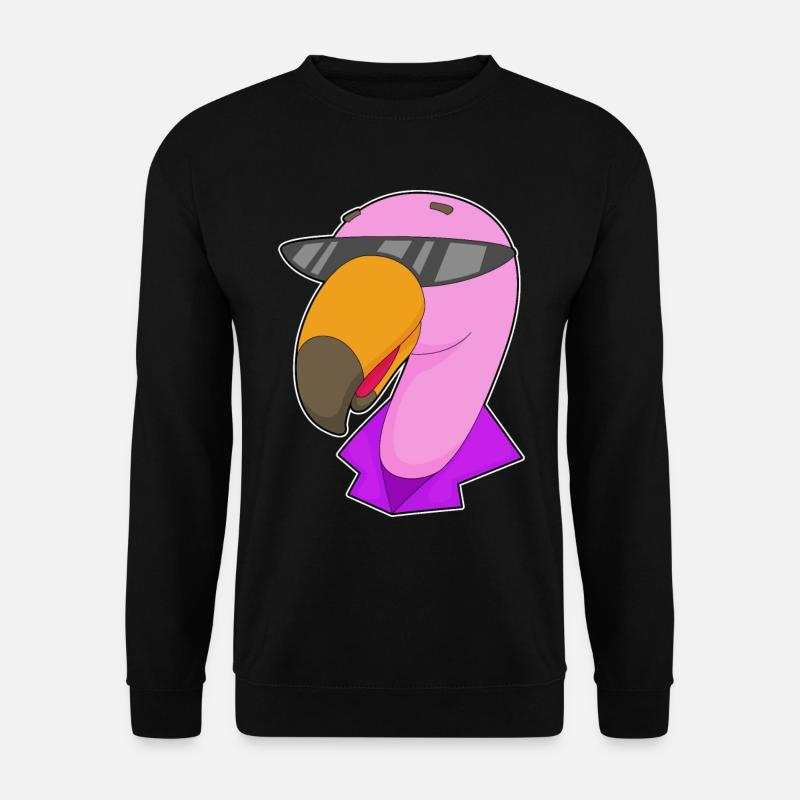 Flamingo Sunglasses - Unisex Sweatshirt - black