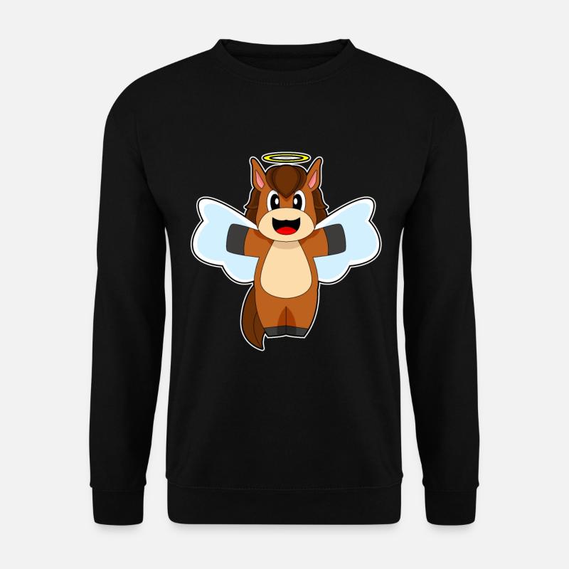 Cheval Ange Ailes D’ange - Sweat-shirt Unisexe - noir