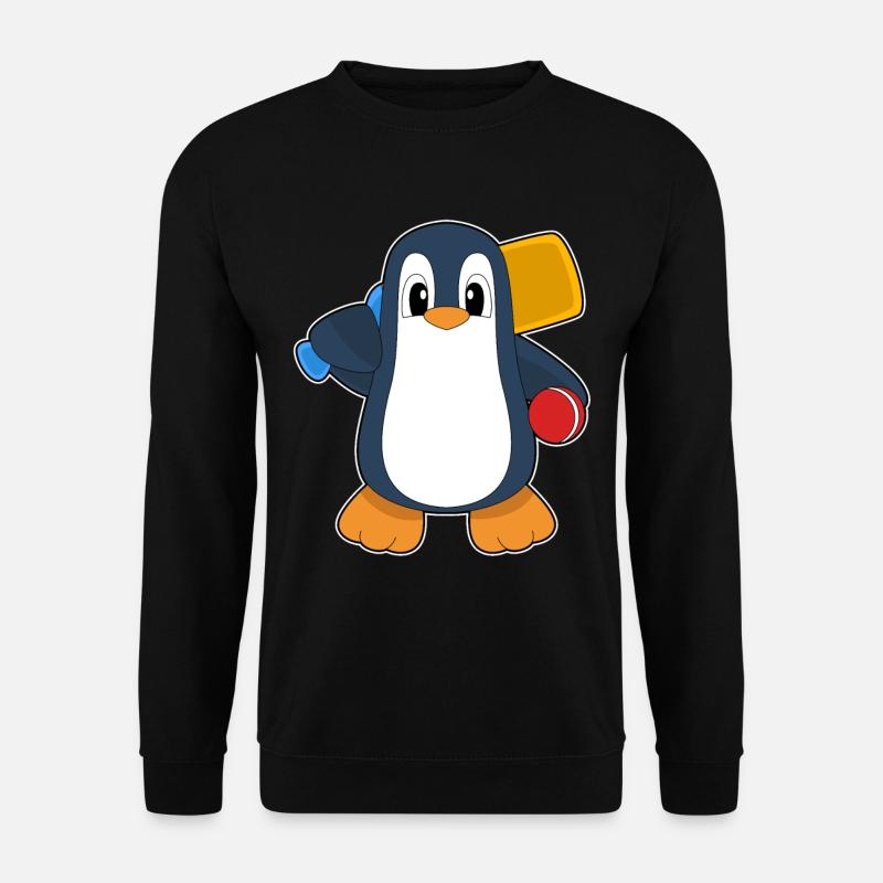 Penguin Cricket Cricket Bat - Unisex Sweatshirt - black