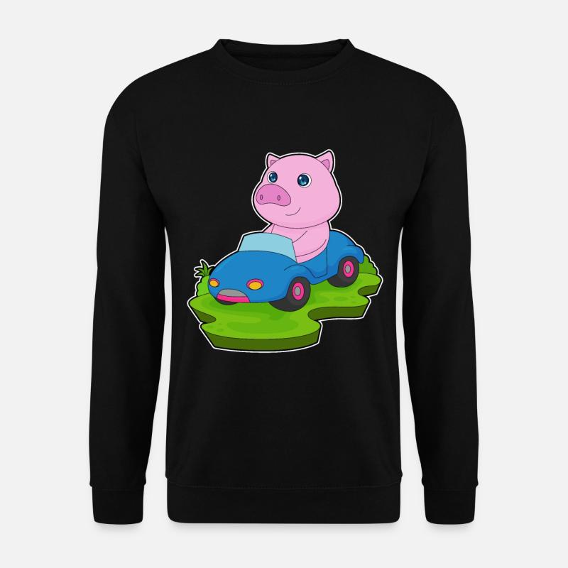 Pig Car - Unisex Sweatshirt - black