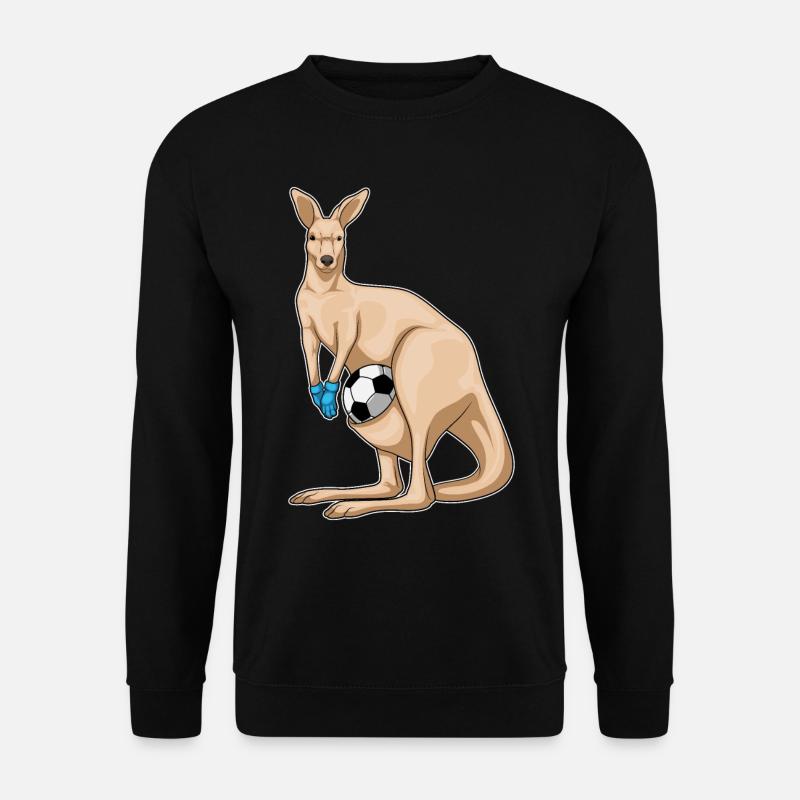 Kangaroo Goalkeeper Soccer - Unisex Sweatshirt - black