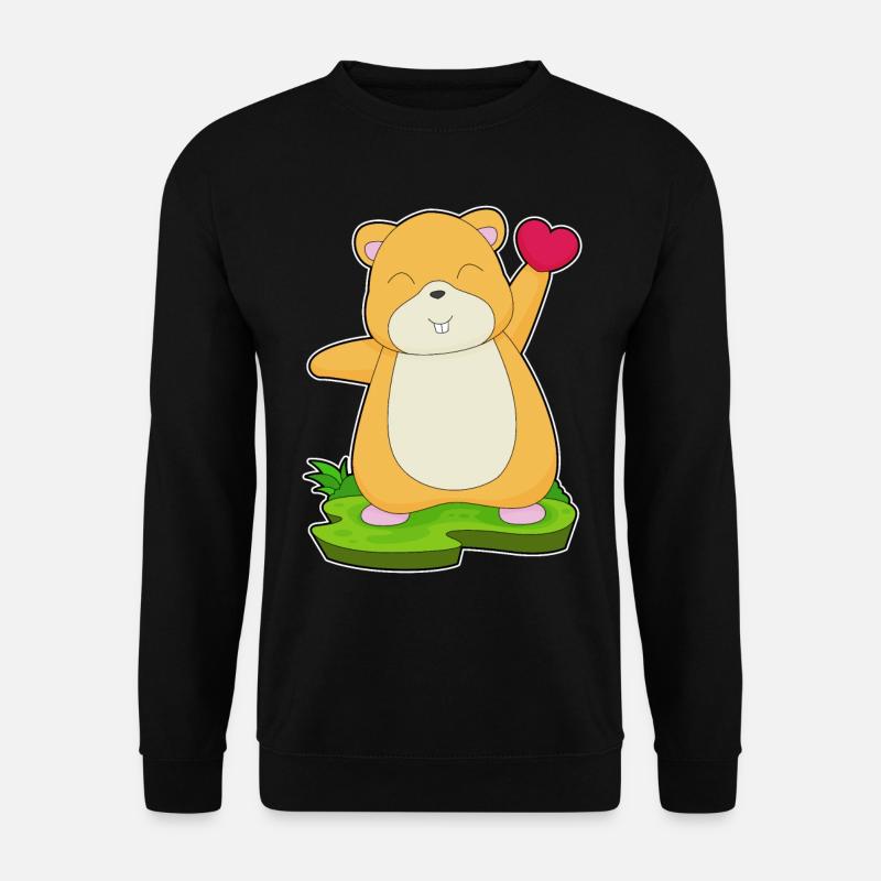 Cœur de hamster - Sweat-shirt Unisexe - noir