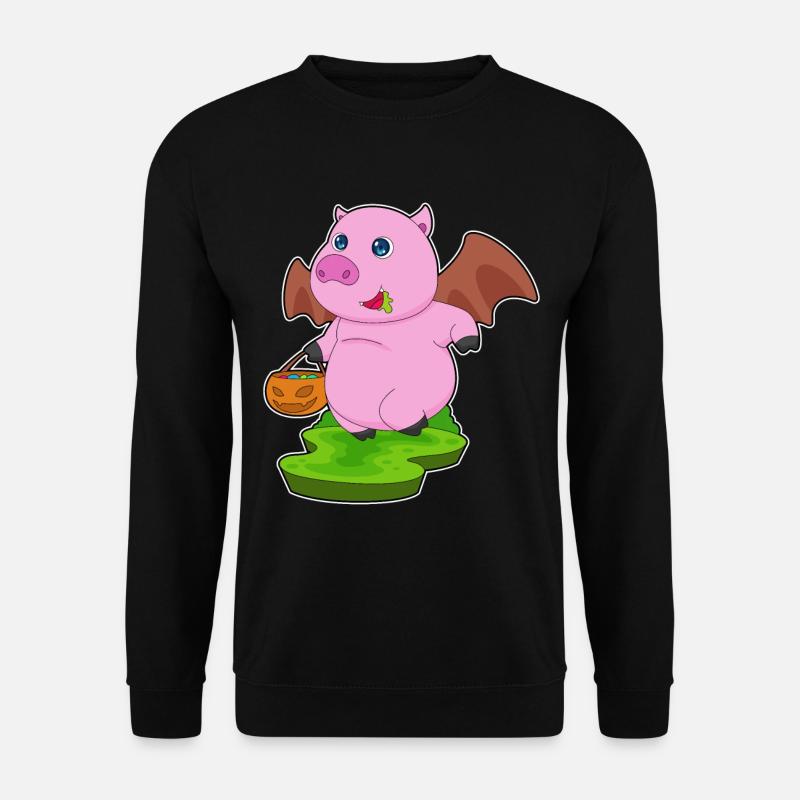 Cochon Halloween Bat - Sweat-shirt Unisexe - noir