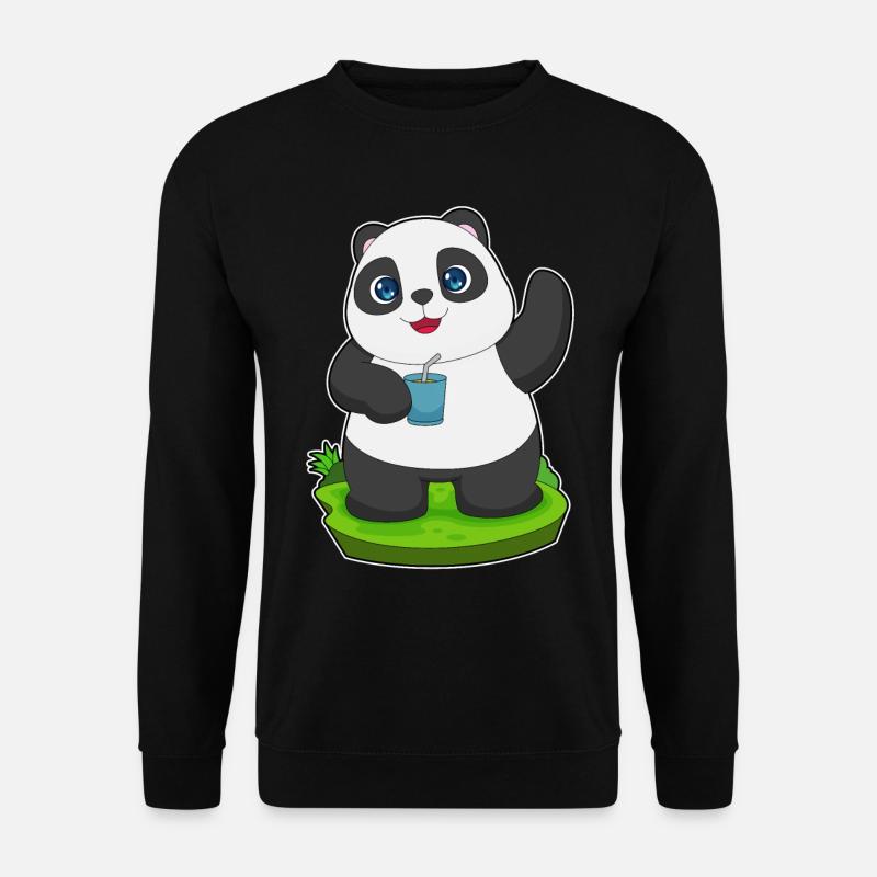 Panda Saft - Unisex Pullover - Schwarz
