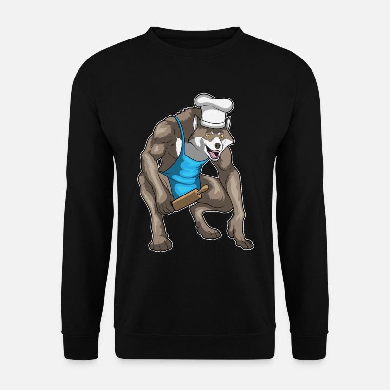 Werwolf Halloween Bäcker - Unisex Pullover - Schwarz