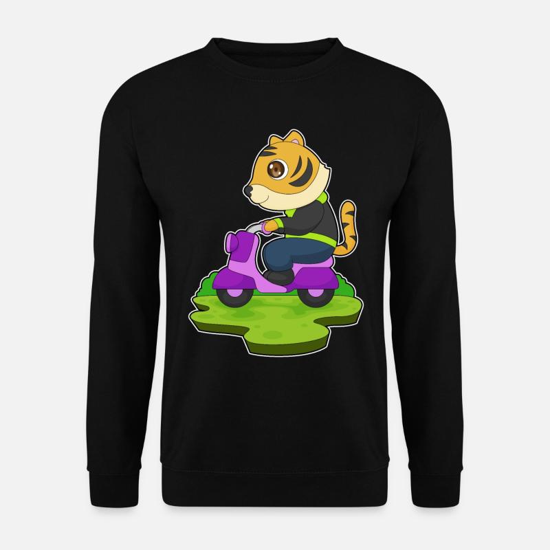 Tiger Motorcycle - Unisex Sweatshirt - black