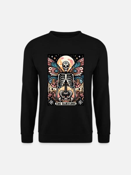 Tarot Fairycore Skeleton Fairy - Unisex Sweatshirt - black
