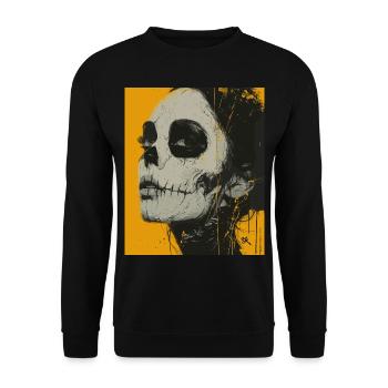 The Woman - Skull, Totenkopf, Teufel - Unisex Pullover - Schwarz - Vorne - Alina (178cm) & Michal (187cm)