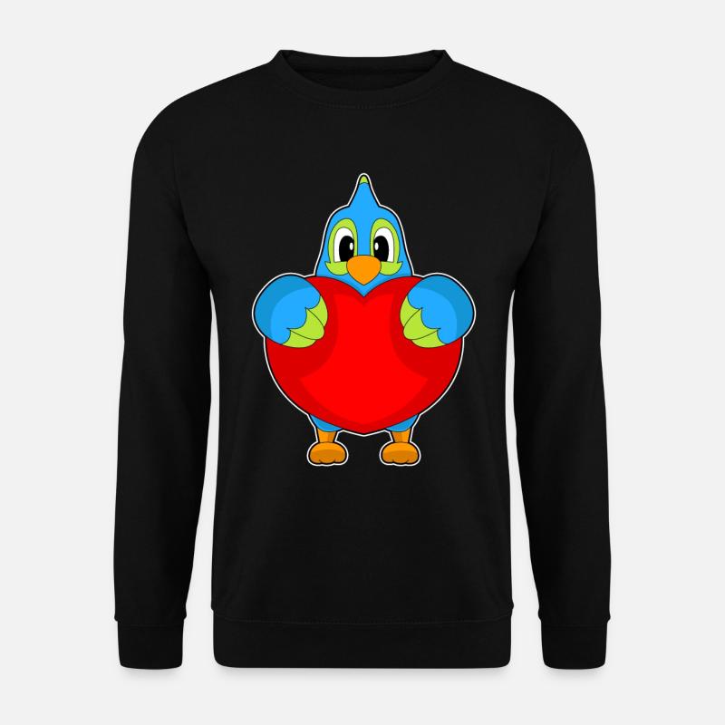 Parrot Heart - Unisex Sweatshirt - black