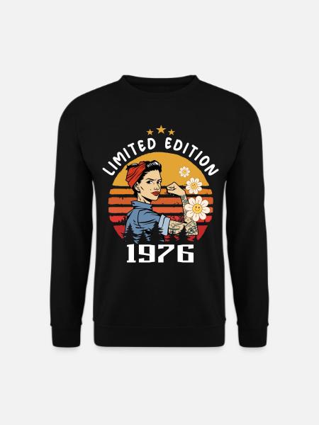 Retro Geburtsjahr 1976 Vintage Geburtstag 1976 - Unisex Pullover - Schwarz