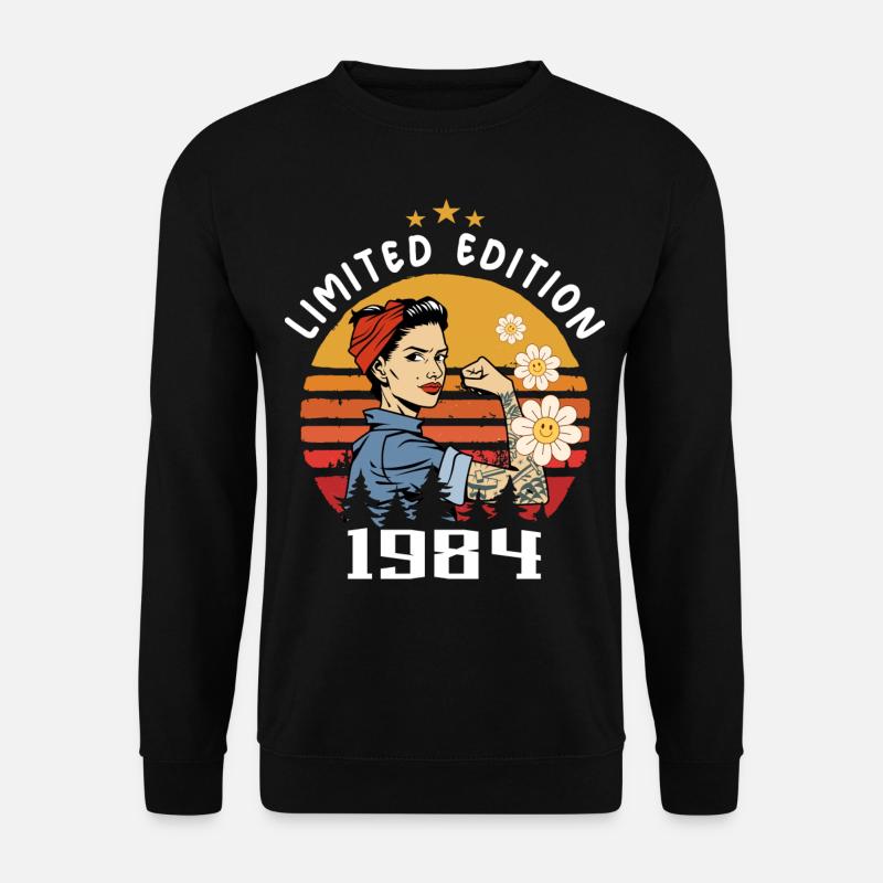 Retro Geburtsjahr 1984 Vintage Geburtstag 1984 - Unisex Pullover - Schwarz