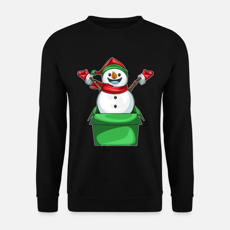 Snowman Christmas Crate - Unisex Sweatshirt - black