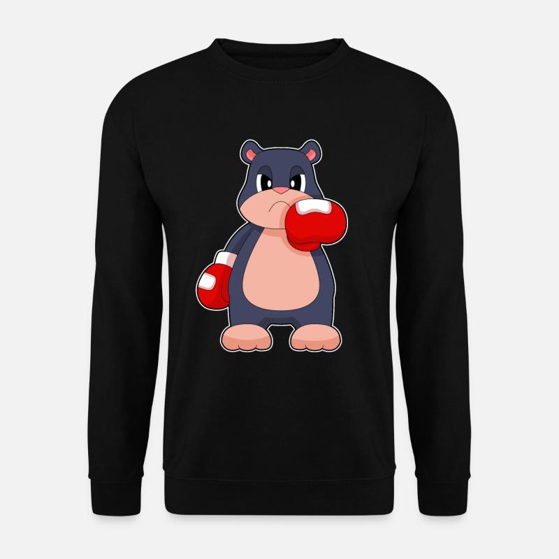 Maulwurf Boxer Boxhandschuhe Boxen - Unisex Pullover - Schwarz