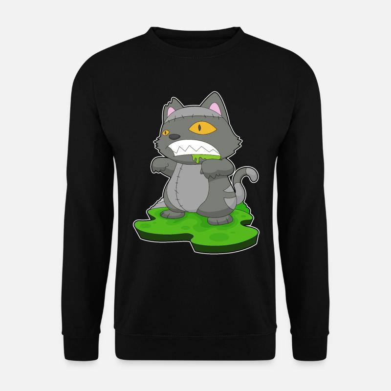 Chat Halloween Zombie - Sweat-shirt Unisexe - noir