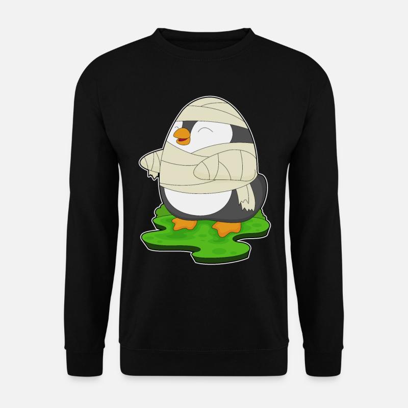 Penguin Halloween Mummy - Unisex Sweatshirt - black