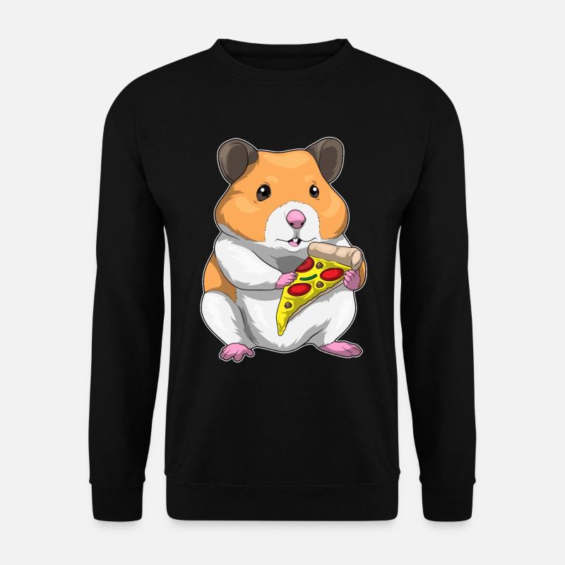 Hamster Pizza - Unisex Sweatshirt - black