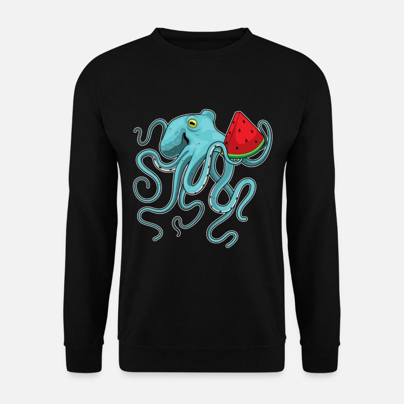 Octopus Watermelon - Unisex Sweatshirt - black