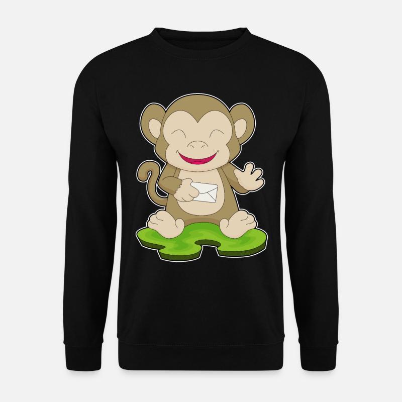 Monkey Letter - Unisex Sweatshirt - black