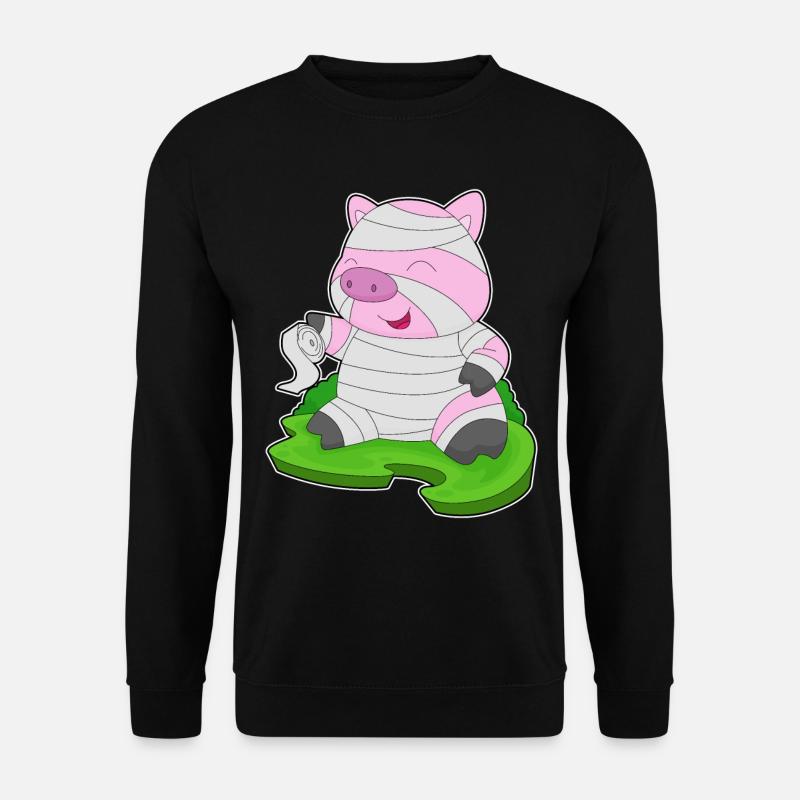 Pig Halloween Mummy - Unisex Sweatshirt - black