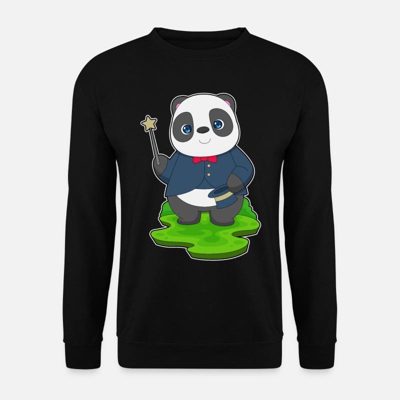 Panda Wizard Wand - Unisex Sweatshirt - black