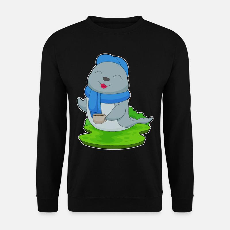 Tasse à café Seal - Sweat-shirt Unisexe - noir