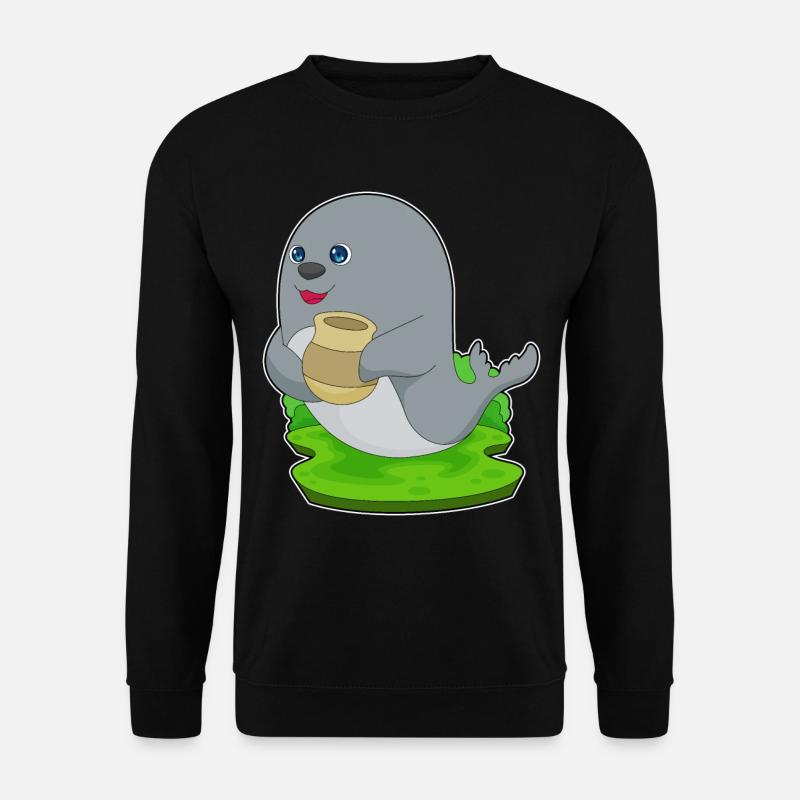 Vase de sceau - Sweat-shirt Unisexe - noir
