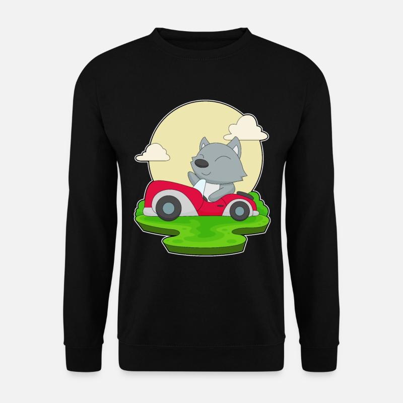 Katze Auto - Unisex Pullover - Schwarz