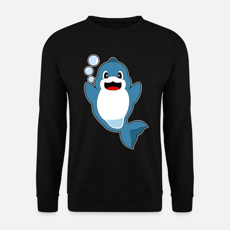 Dolphin Water Bubbles - Unisex Sweatshirt - black