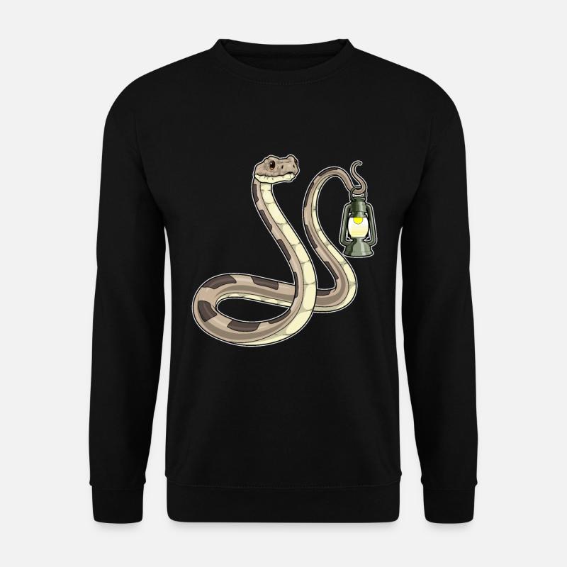 Schlange Laterne - Unisex Pullover - Schwarz