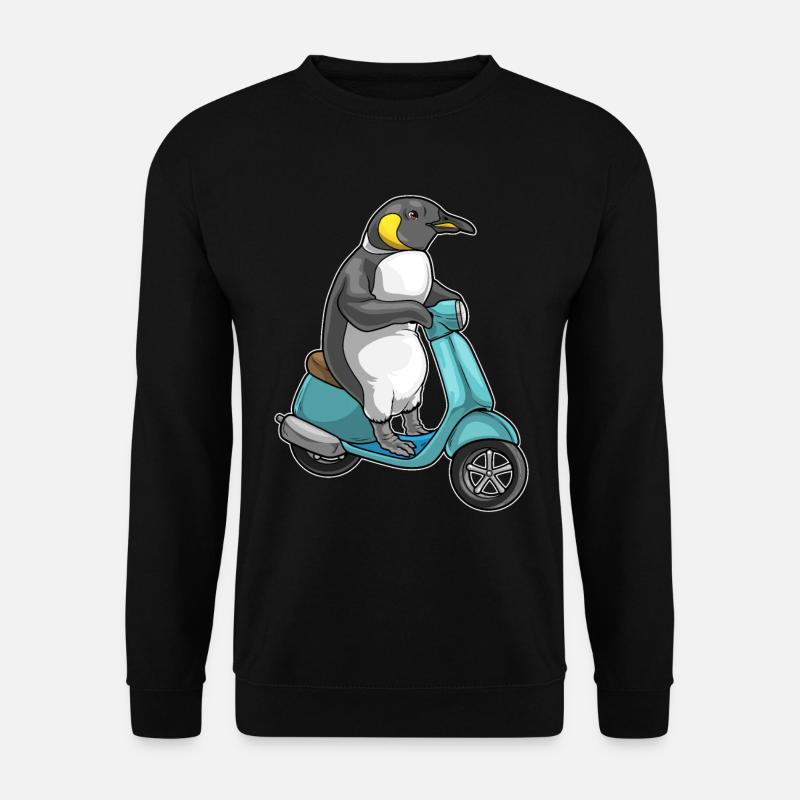 Penguin Scooter - Unisex Sweatshirt - black