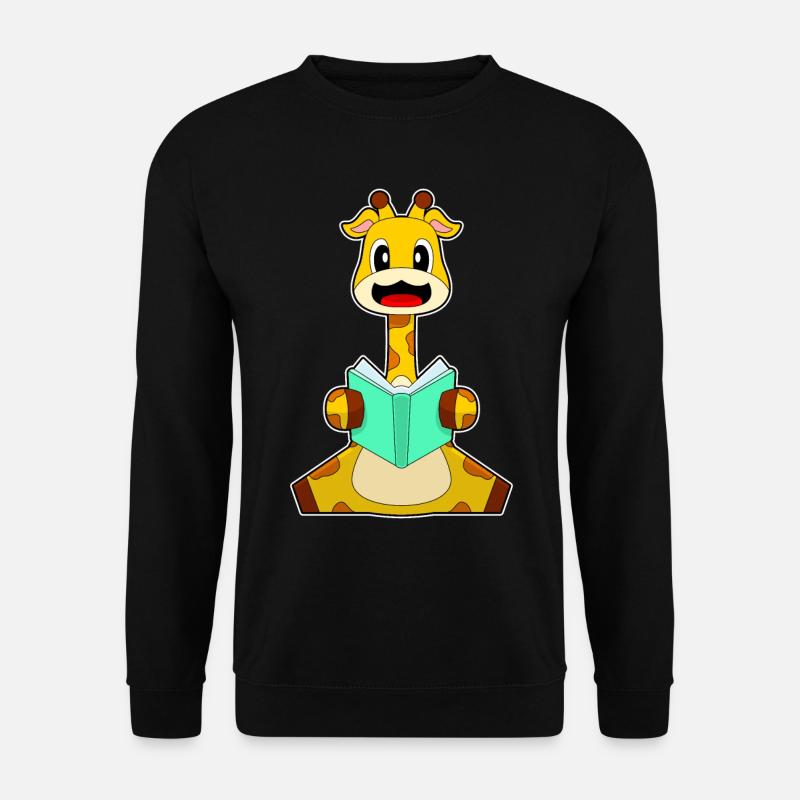 Giraffe Nerd Book - Unisex Sweatshirt - black