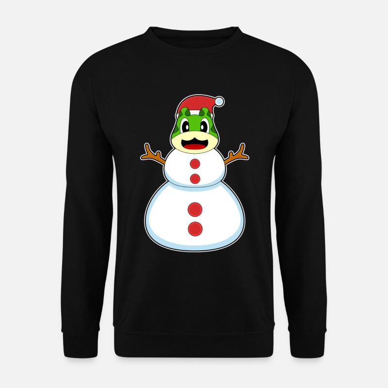 Frog Christmas Snowman - Unisex Sweatshirt - black
