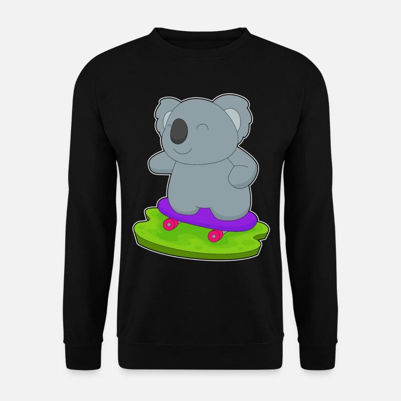 Koala Skater Skateboard - Unisex Sweatshirt - black