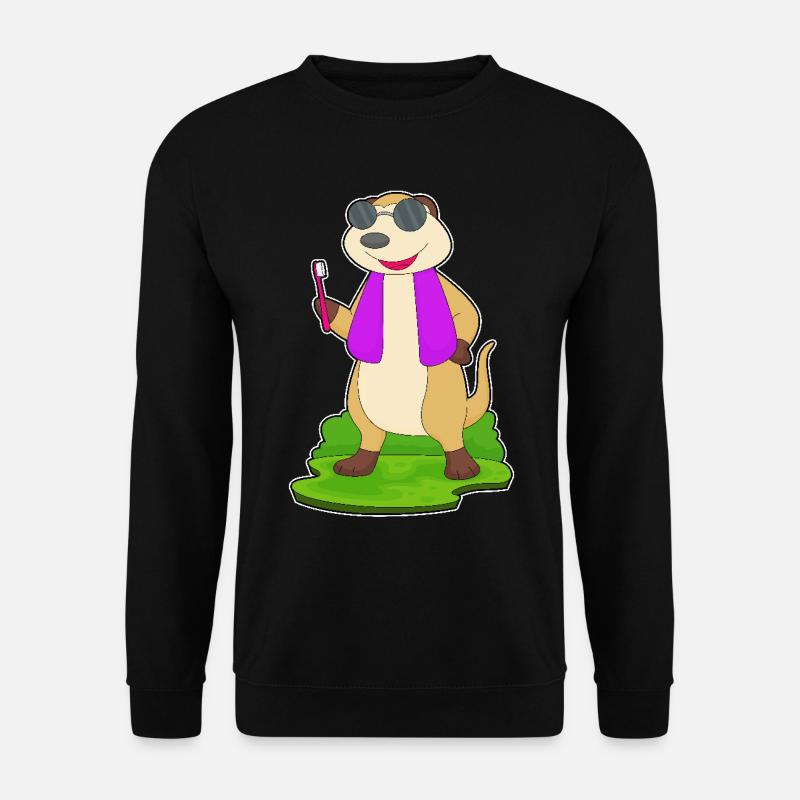 Meerkat Toothbrush - Unisex Sweatshirt - black