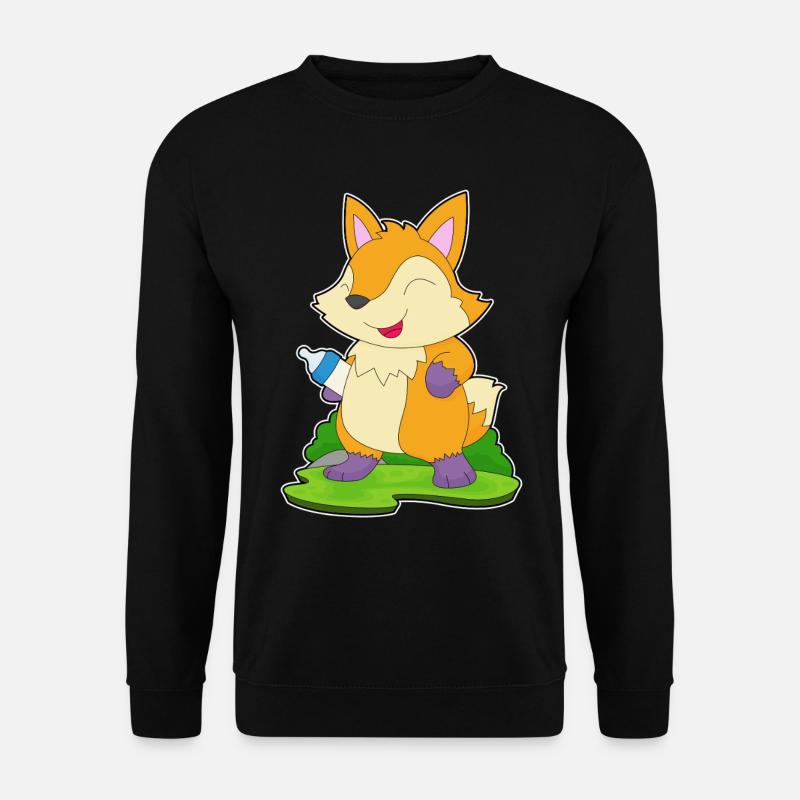 Fox Lait Biberon - Sweat-shirt Unisexe - noir