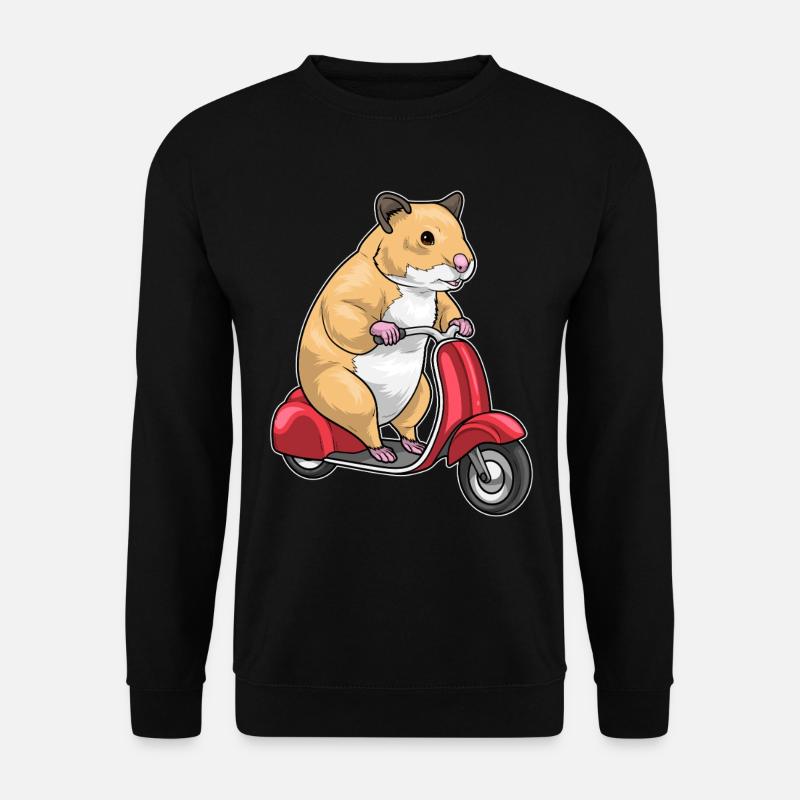 Hamster Motorroller - Unisex Pullover - Schwarz
