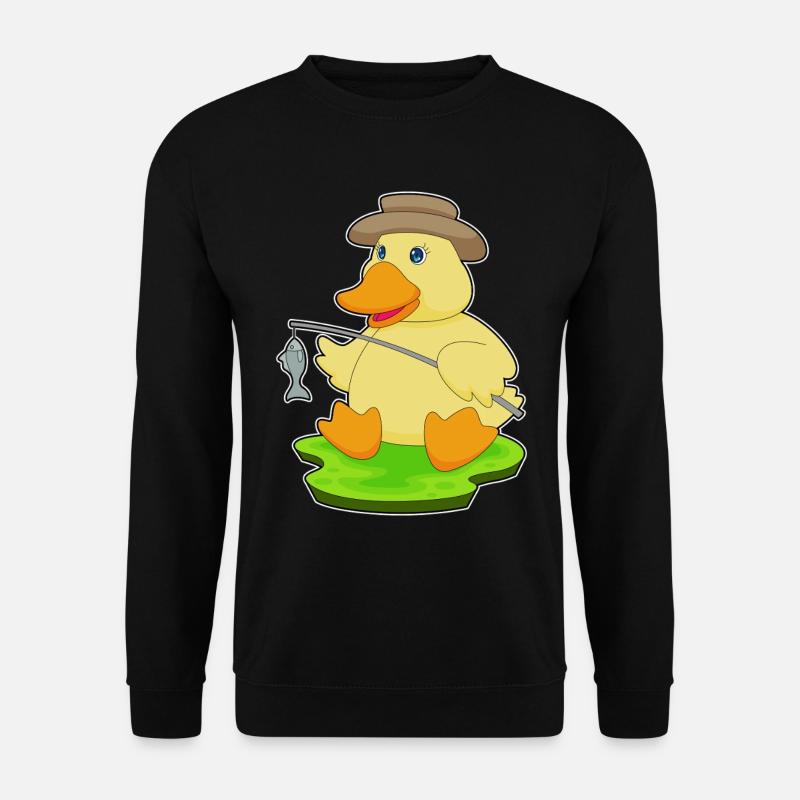 Canard Pêcheur Pêche Pêche - Sweat-shirt Unisexe - noir