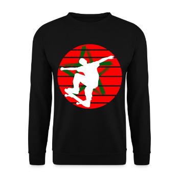 Skateboard Morocco - Unisex Sweatshirt - black - Front - Alina (178cm) & Michal (187cm)