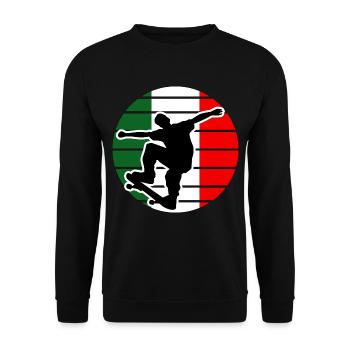 Skateboard Italien - Unisex Pullover - Schwarz - Vorne - Alina (178cm) & Michal (187cm)