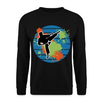 Karaté Temps Libre Cadeau Karatéka Sport de Combat - Sweat-shirt Unisexe - noir - Devant - Alina (178cm) & Michal (187cm)