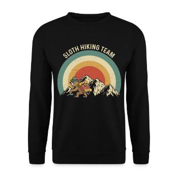 Sloth Hiking Team - Unisex Sweatshirt - black - Front - Alina (178cm) & Michal (187cm)